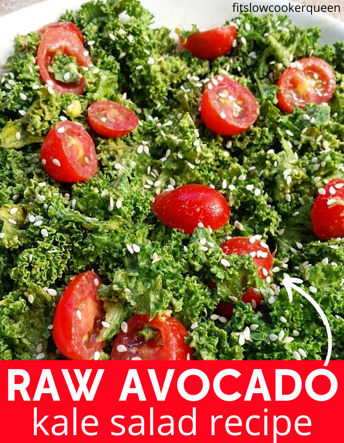 Raw Avocado Kale Salad