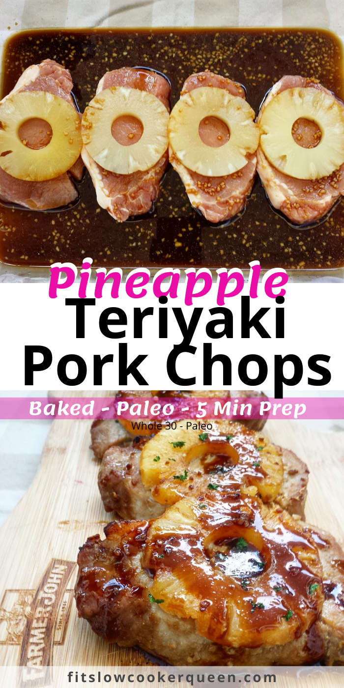 Baked Pineapple Teriyaki Pork Chops (Paleo)