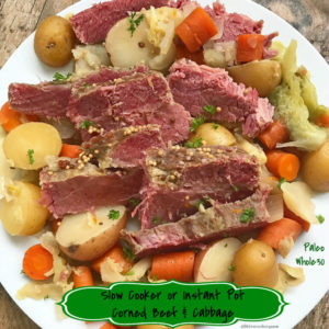 Known as the traditional or classic Irish dish for St. Patrick's Day, this slow cooker or pressure cooker version of corned beef and cabbage is super easy & healthy.