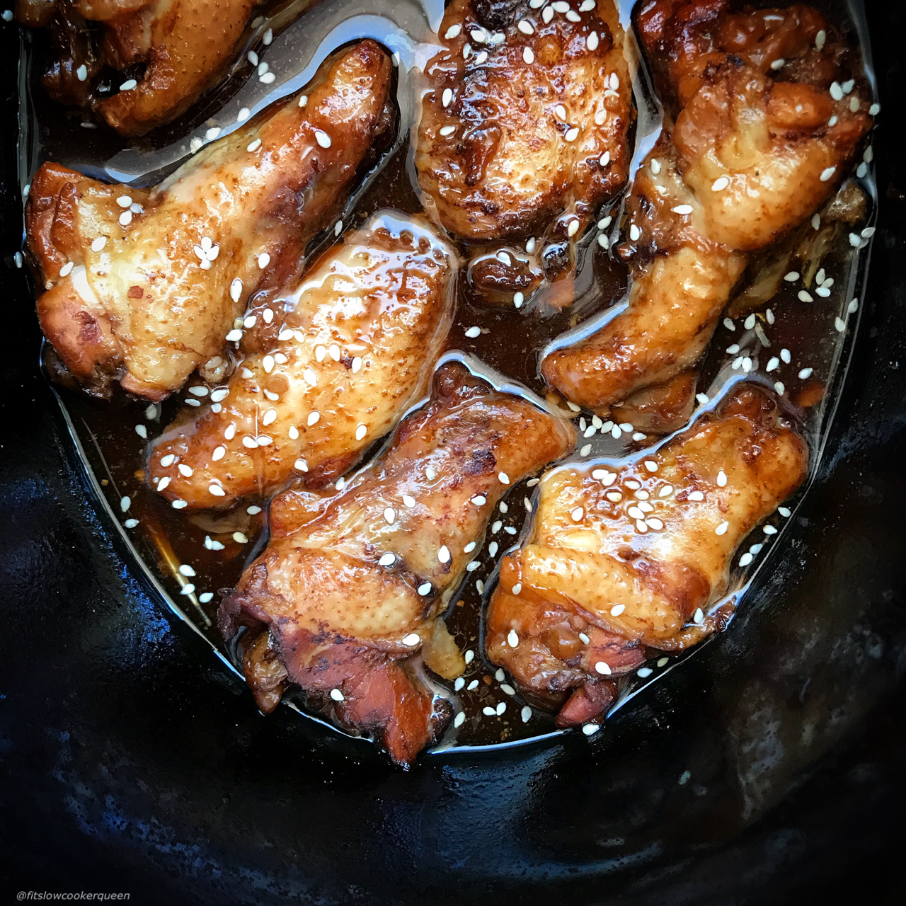 Slow Cooker Teriyaki Chicken Wings (low-carb, paleo, Whole30) A homema