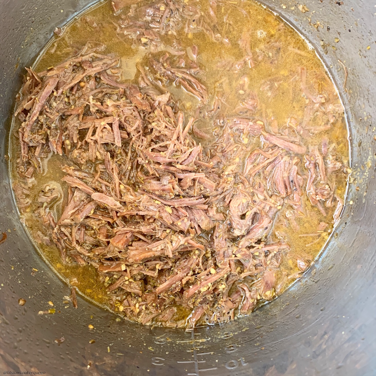 shredded seasoned beef in the instant pot