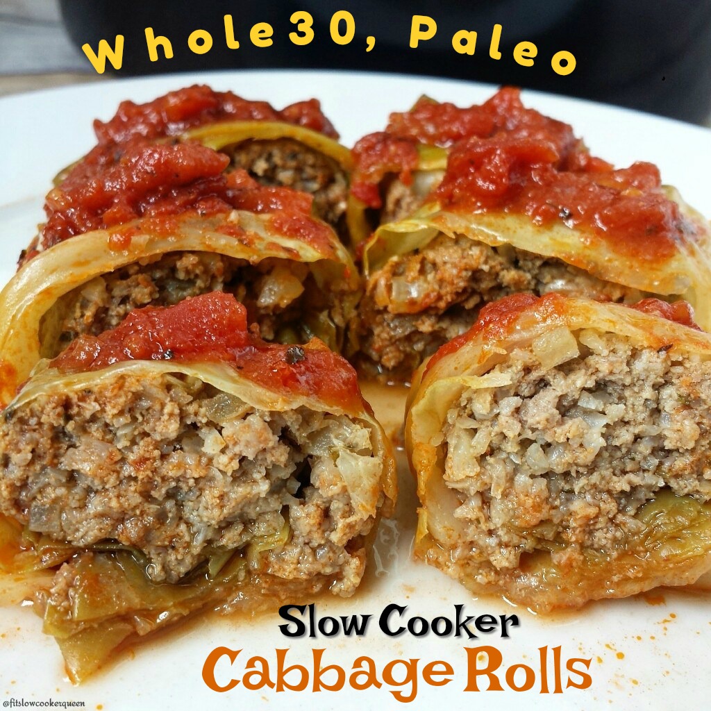 This healthy, low-carb, paleo, and whole 30 compliant slow cooker version of cabbage rolls is easy to make and perfect to serve any night of the week.