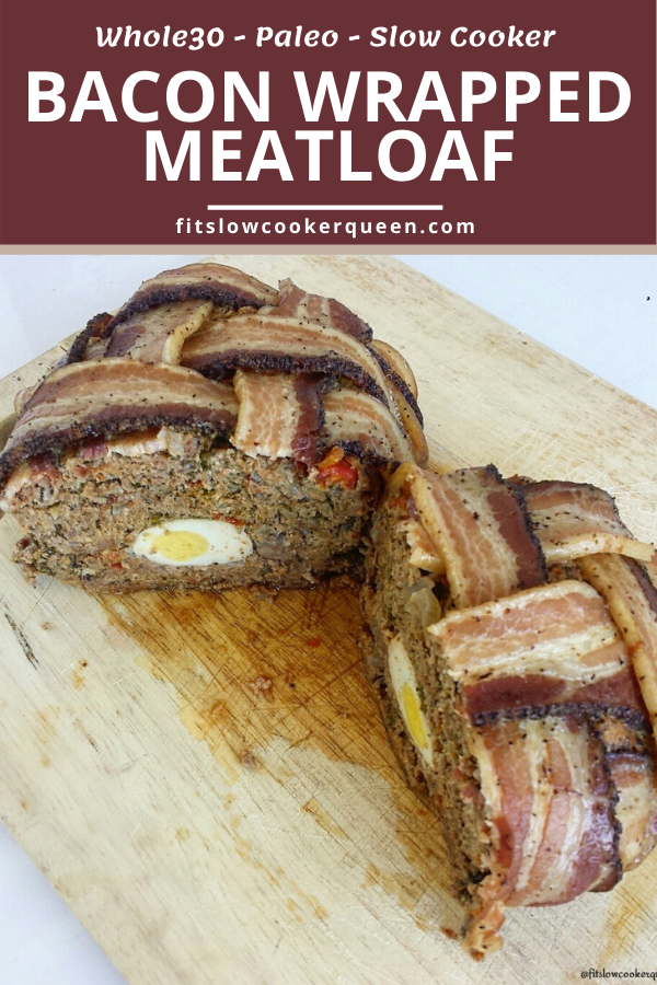 Slow Cooker Bacon Wrapped Meatloaf + VIDEO