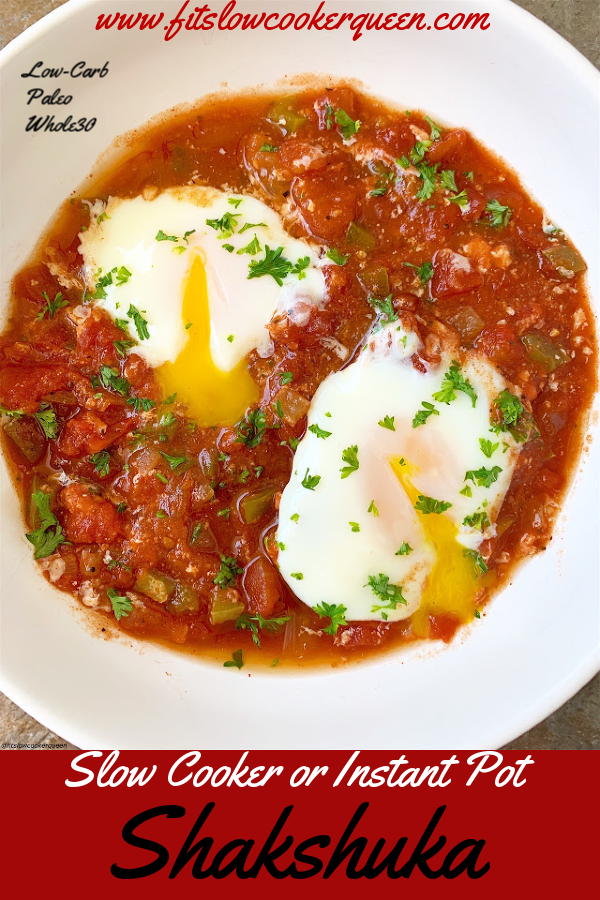 Shakshuka is simple yet flavorful Middle Eastern dish made with tomatoes, eggs, and spices. Make this recipe in your slow cooker or Instant Pot.