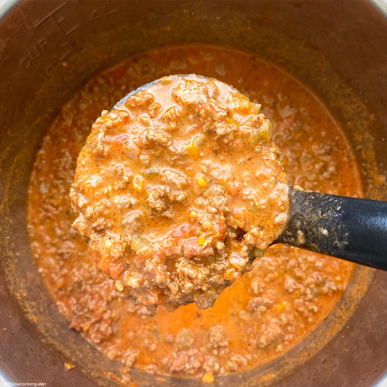 cooked bolognese in the Instant Pot in a smook