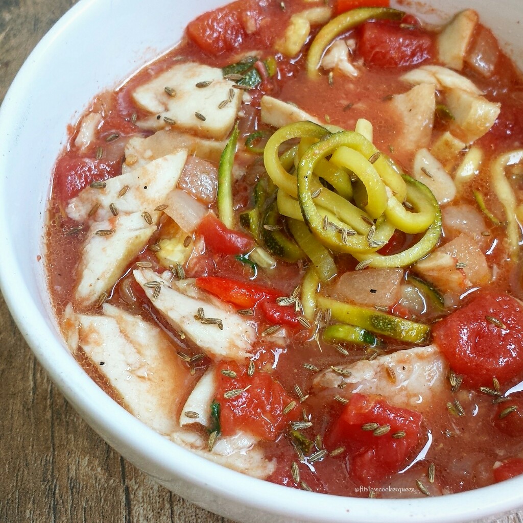 Cod & zoodles in the slow cooker? Of course! This summertime stew recipe is light and healthy being both whole30 and paleo compliant.