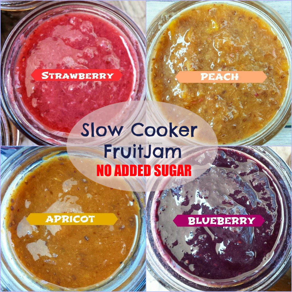 This fruit jam slow cooker recipe contains no added sugar! There are only 3 ingredients plus it's healthy being paleo and whole30 compliant.