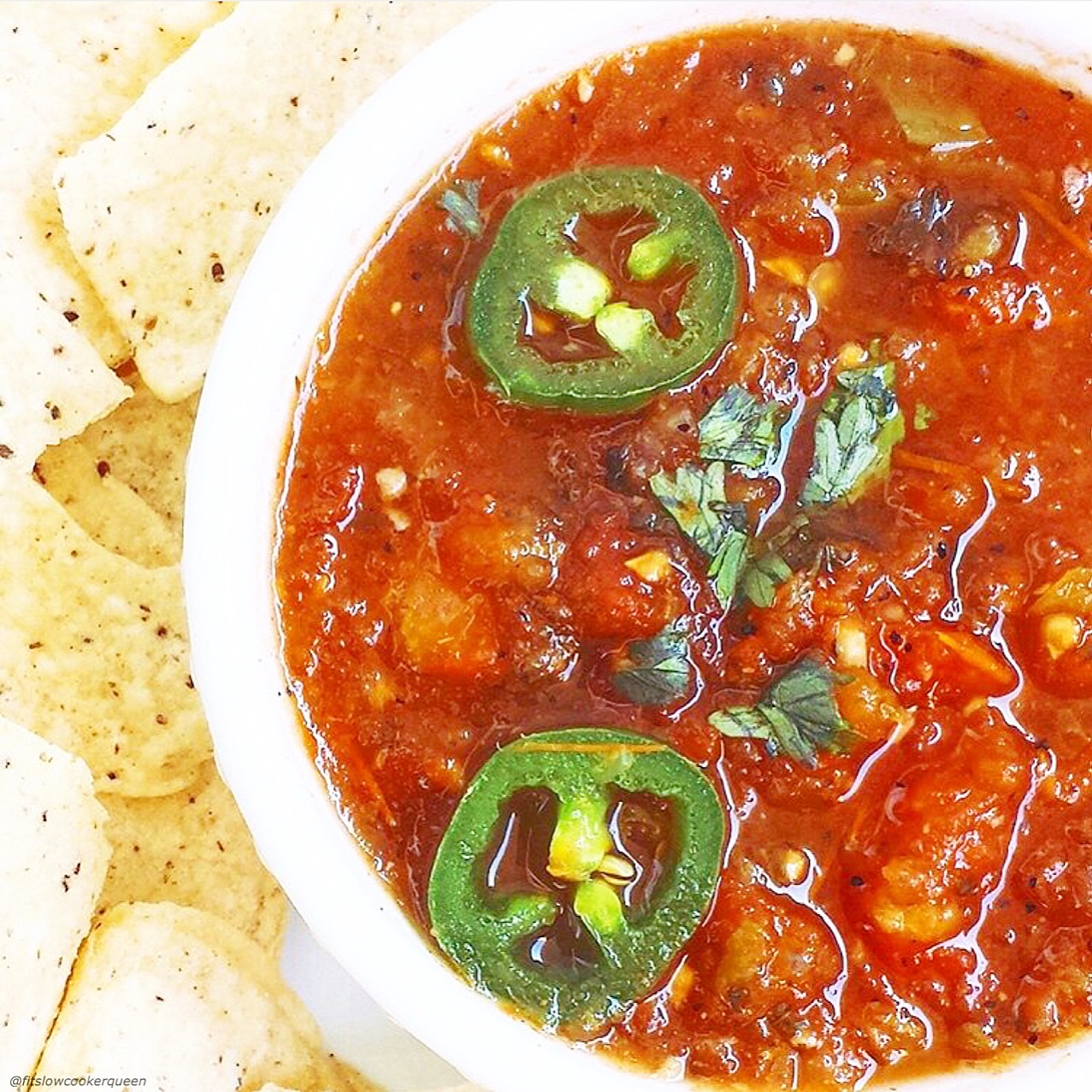 This salsa recipe is so easy & good you might never buy store-bought again. Using fresh ingredients, you'll have restaurant-style salsa made right in your slow cooker or Instant Pot.