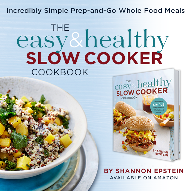 The Easy & Healthy Slow Cooker Cookbook features 125+ low-calories and high-nutrient recipes with gluten-free, vegan, vegetarian, and paleo options.