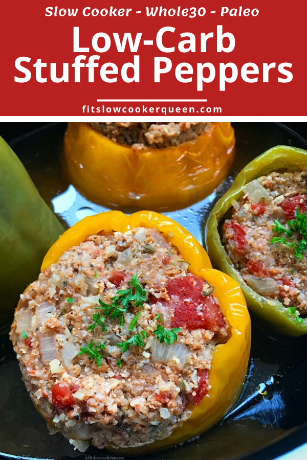 Slow Cooker Low-Carb Stuffed Peppers + VIDEO