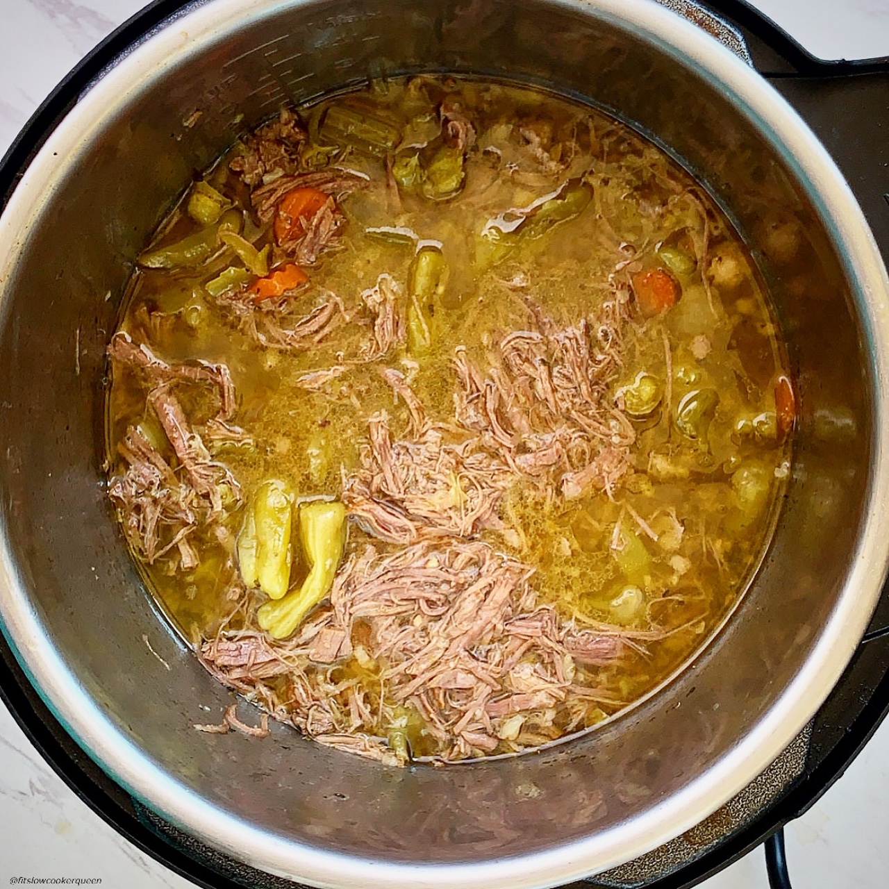 cooked italian beef in the instant pot