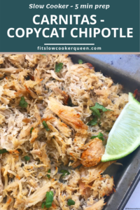 SLOW COOKER CARNITAS (COPYCAT CHIPOTLE) - Pin image