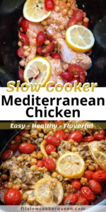 SLOW COOKER MEDITERRANEAN CHICKEN - Pin image