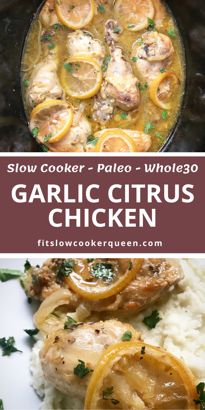 Slow Cooker Garlic Citrus Chicken