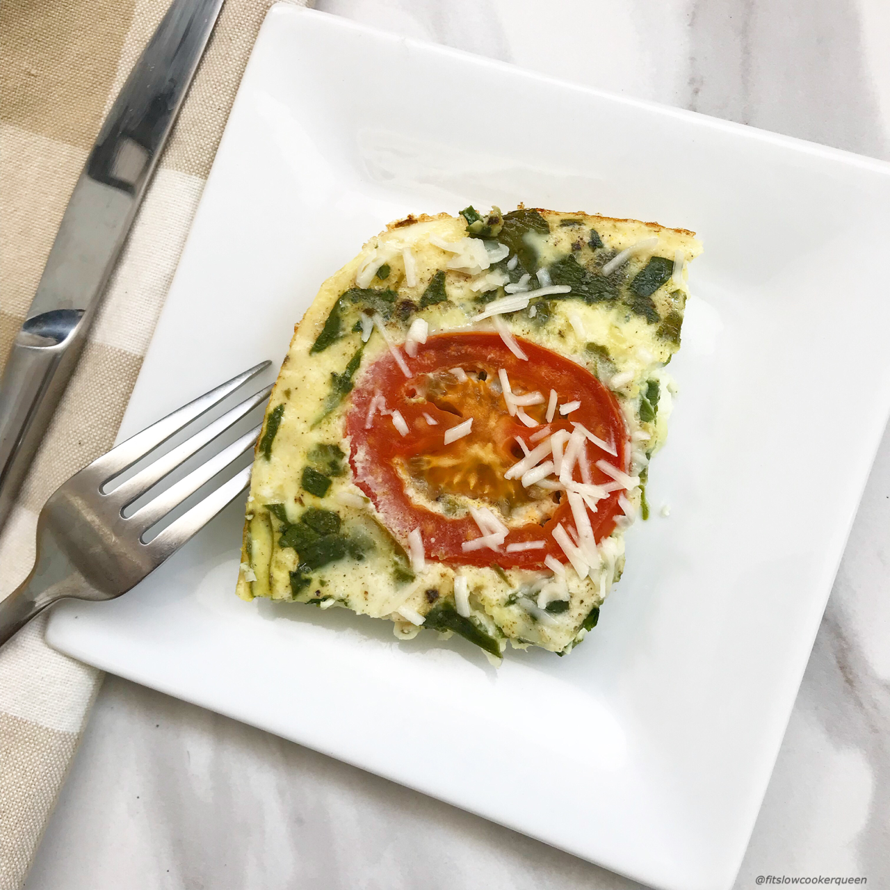 An egg white frittata is a great low-sodium, low-calorie, and low-carb breakfast or brunch option. Load this frittata up with your favorite vegetables and cook it overnight in the slow cooker to wake up to an easy & healthy vegetarian breakfast.