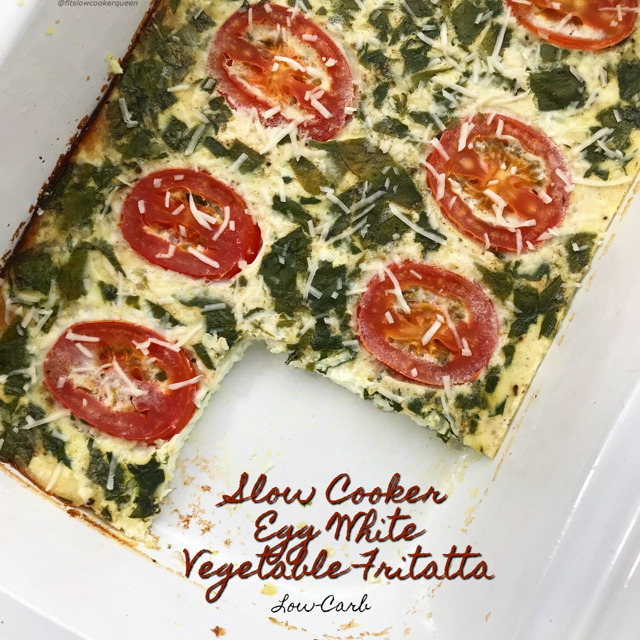 An egg white frittata is a great low-sodium, low-calorie, and low-carb breakfast or brunch option. Load this frittata up with your favorite vegetables and cook it overnight in the slow cooker to wake up to an easy & healthy vegetarian breakfast.