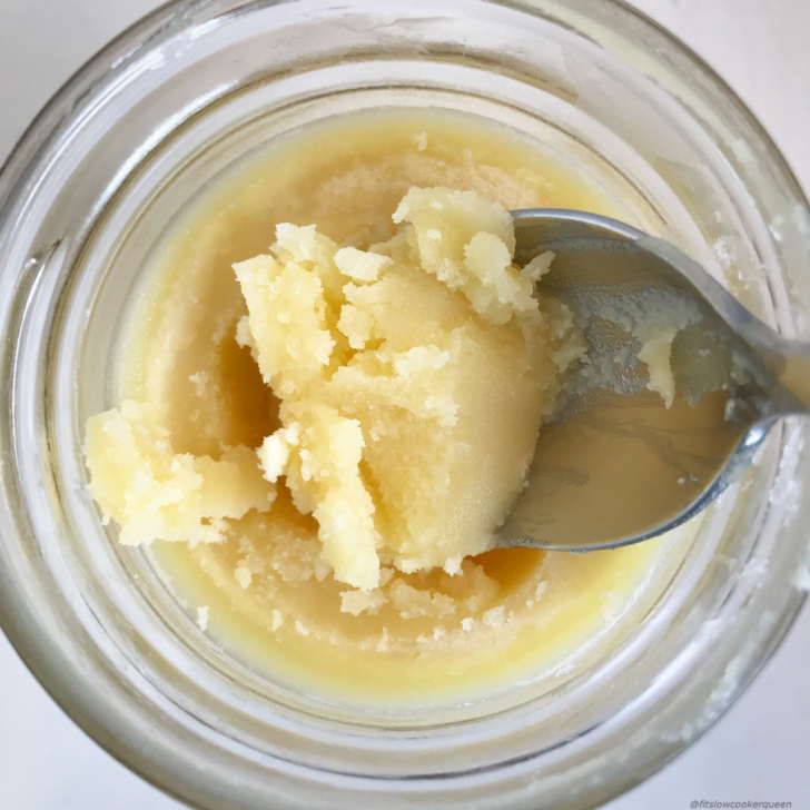 Ghee is clarified butter; butter that has been heated to remove the solids, water, and lactose. Ghee is all the rage now being a popular, healthy fat to use when cooking in diets like keto, paleo, and whole30. Store-bought ghee can be expensive; making your own using your slow cooker is not only easy but cheaper too.