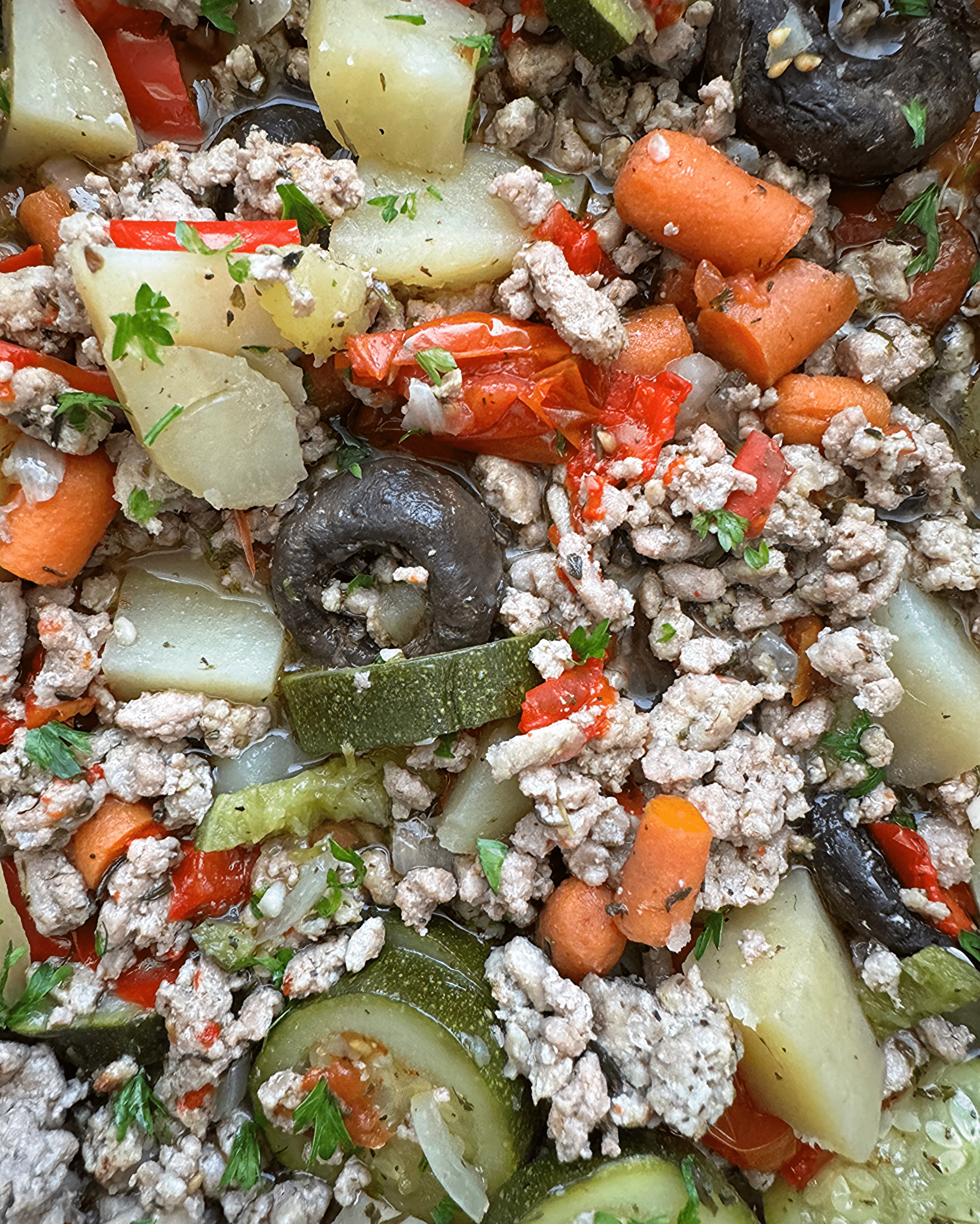 close up shot of Slow Cooker Ground Turkey Bowl