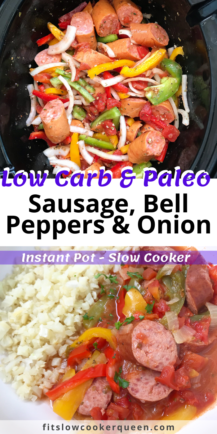 Slow Cooker Sausage, Bell Peppers & Onions