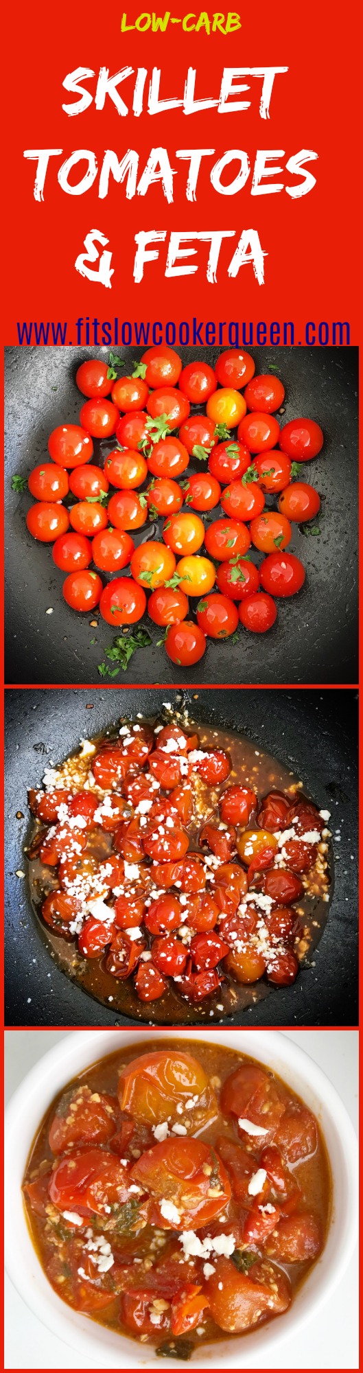 Tomatoes & feta cook together in this quick skillet recipe. Done in under 30 minutes, you can serve this low-carb side dish as an accompaniment to any meal.