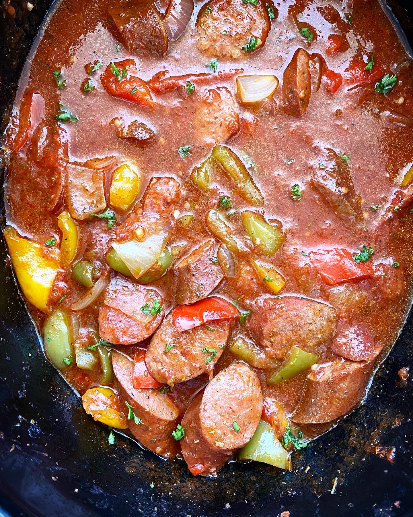 Slow Cooker Sausage and Peppers – Kalyn's Kitchen