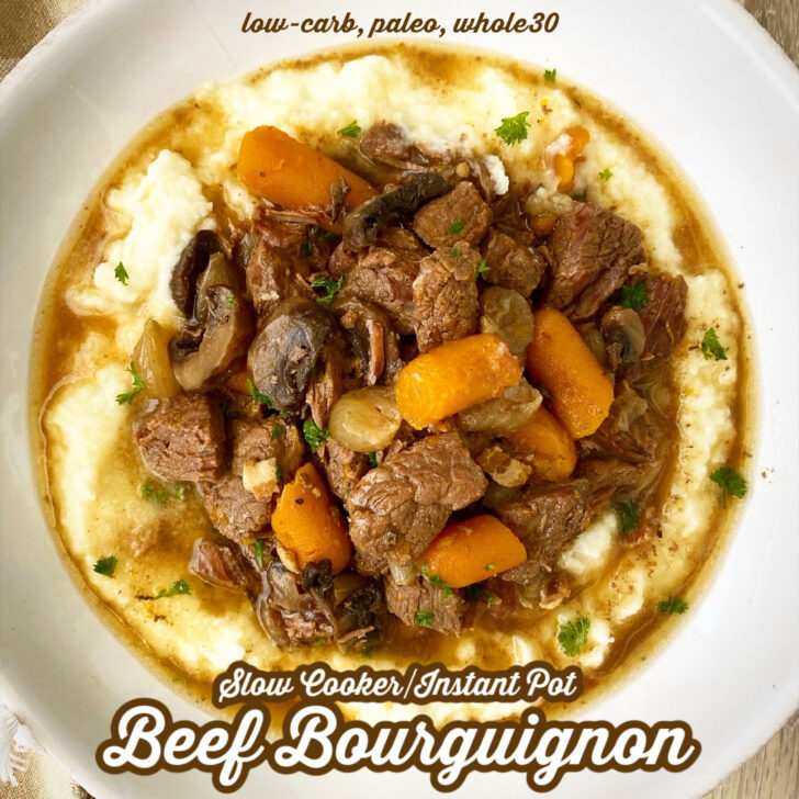 cover pic for Slow Cooker Instant Pot Beef Bourguignon (Paleo,Whole30)