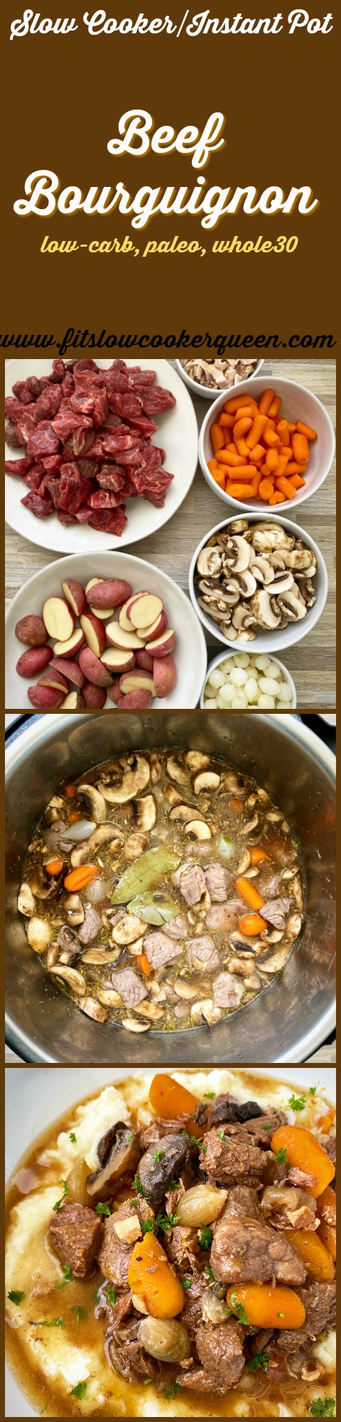 another pinterest pin for Slow Cooker_Instant Pot Beef Bourguignon (Paleo,Whole30)