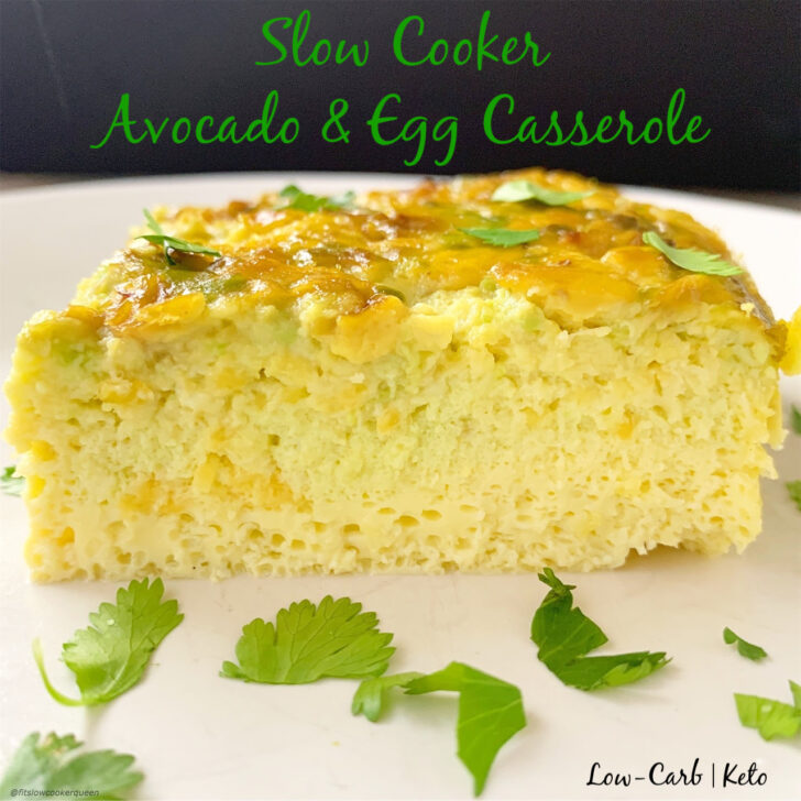 Adding an avocado to this recipe produces a creamy avocado egg casserole. Perfect for meal prep, make this low-carb and keto breakfast in your slow cooker.