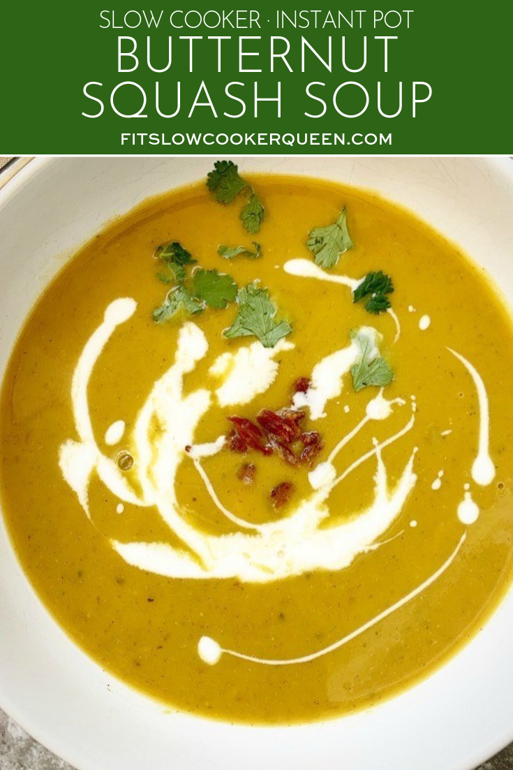 Slow Cooker Curry Butternut Squash Soup