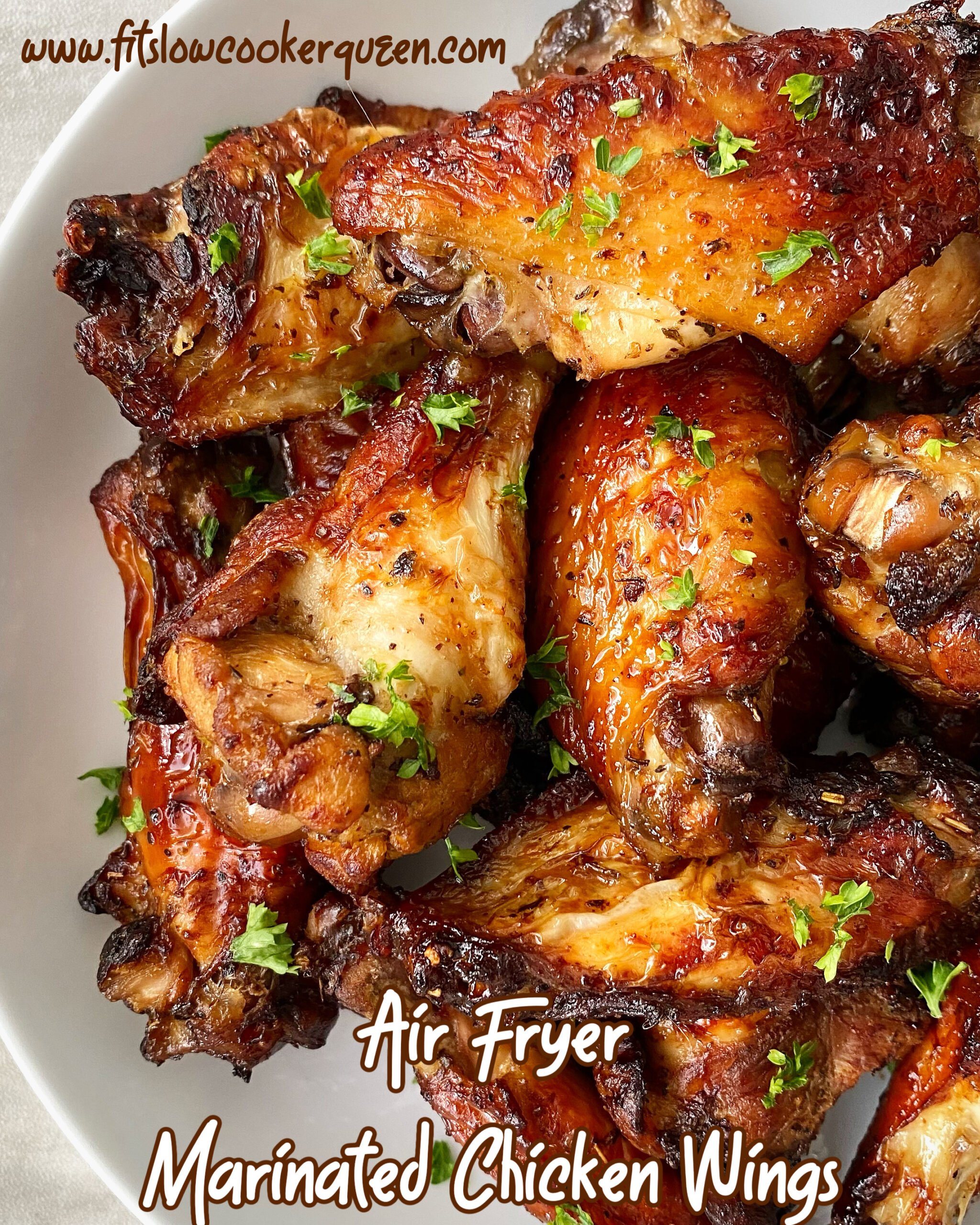 Air Fryer Marinated Chicken Wings