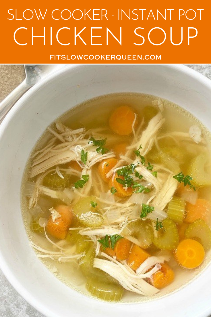 Slow Cooker Chicken Soup + VIDEO