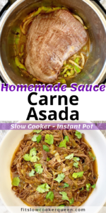SLOW COOKER/INSTANT POT CARNE ASADA - Pin image