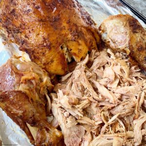 cooked turkey with crisp skin
