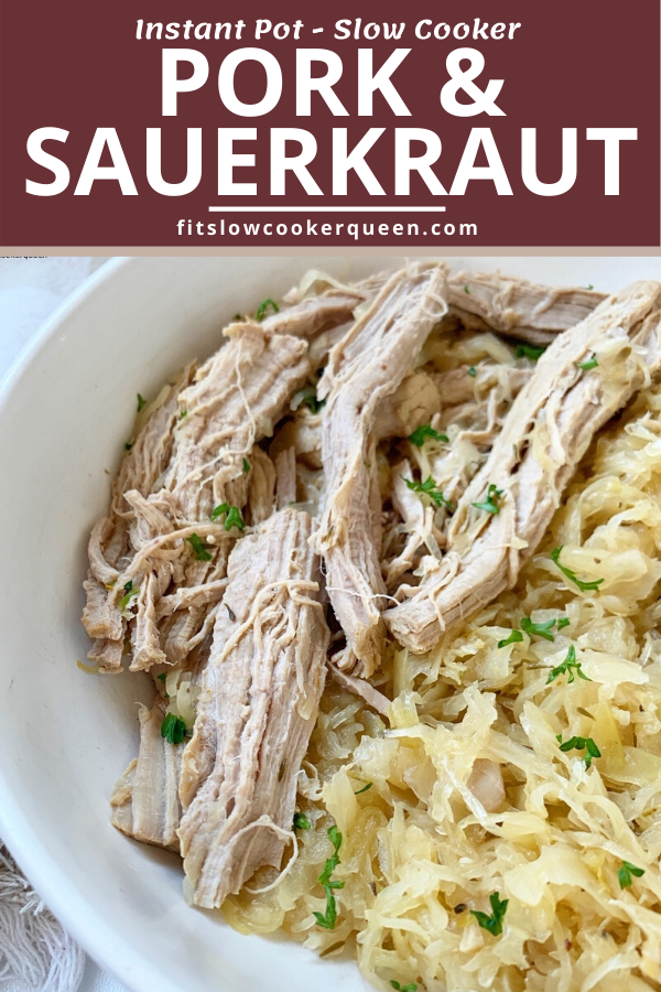 Slow Cooker Pork & Sauerkraut + VIDEO