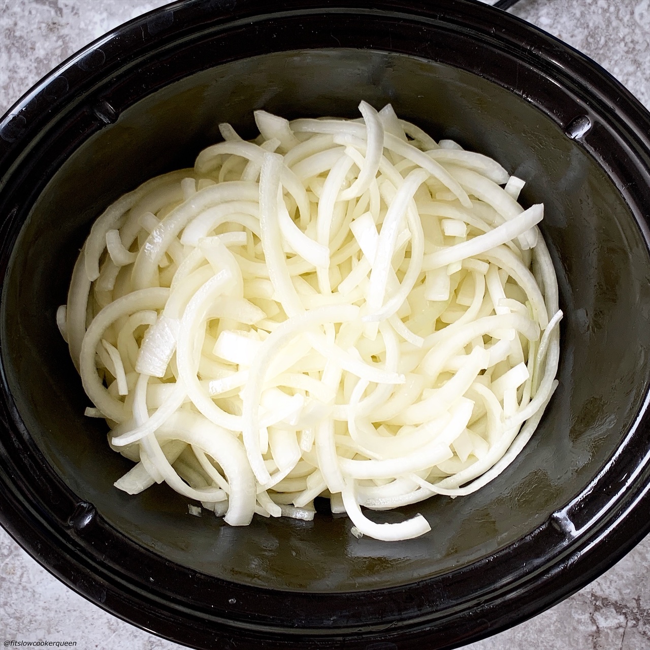 raw onions in the slow cooker