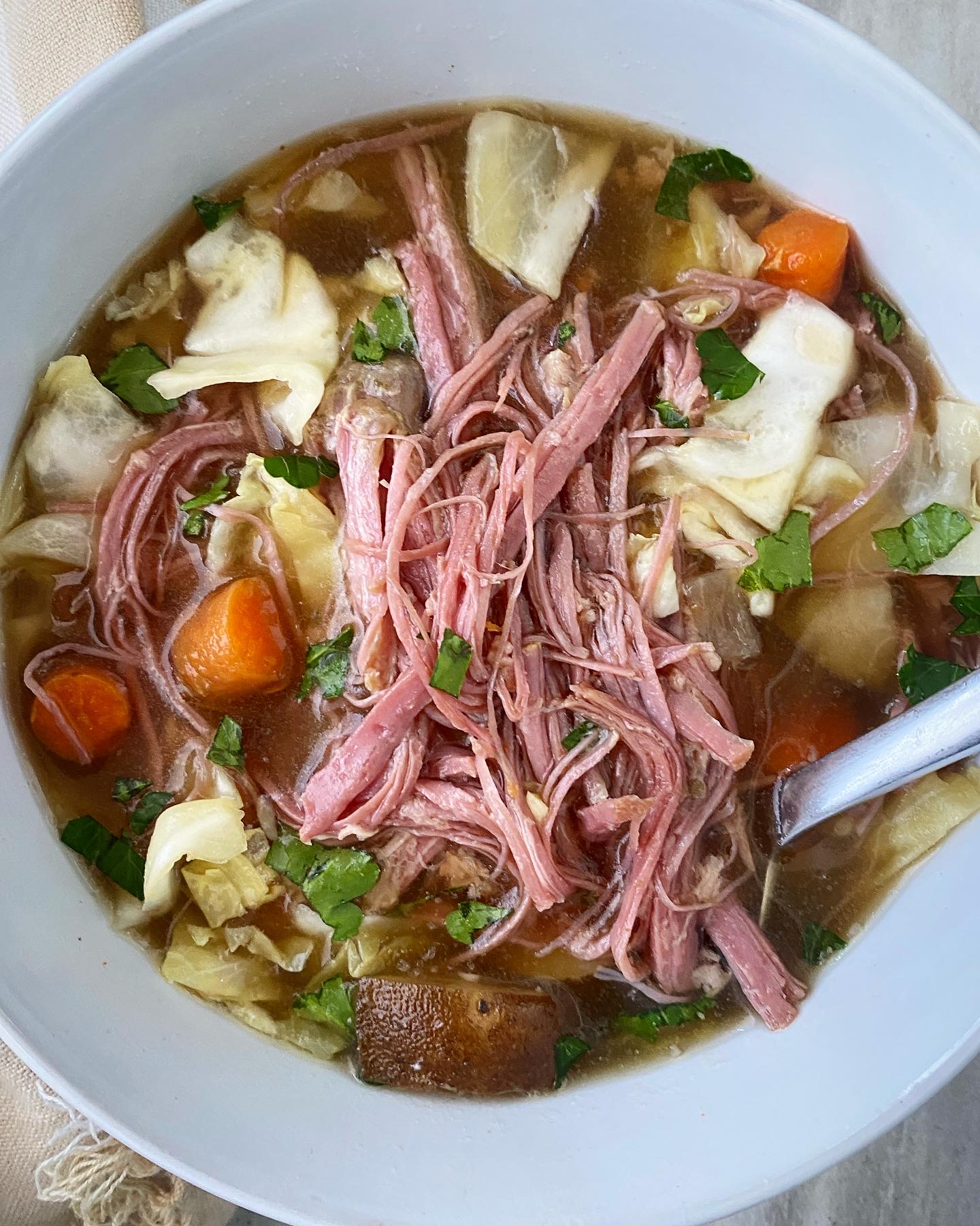 corned beef cabbage soup (6) - Fit Slow Cooker Queen