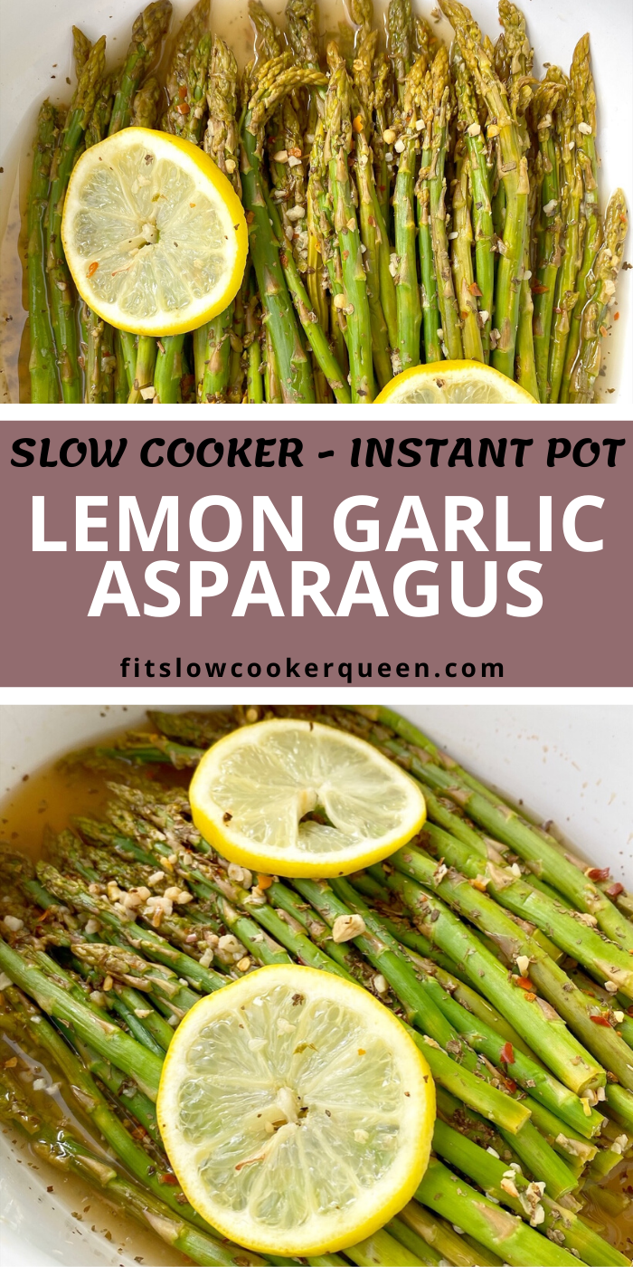 Slow Cooker Lemon Garlic Asparagus