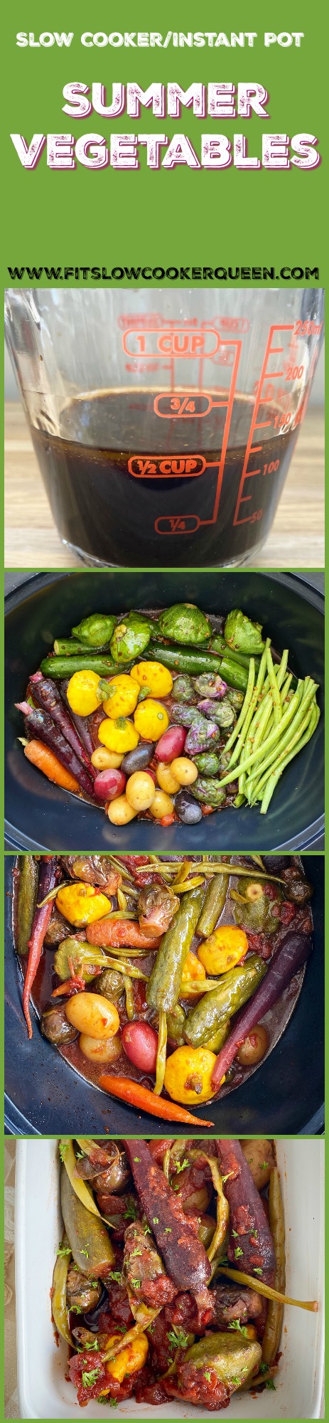 another pinterest pin for VIDEO slow cooker instant pot summer vegetables low-carb, paleo, whole30