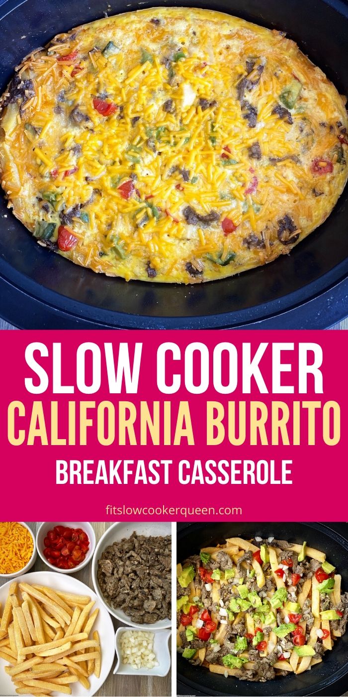 Slow Cooker California Burrito Breakfast Casserole + VIDEO