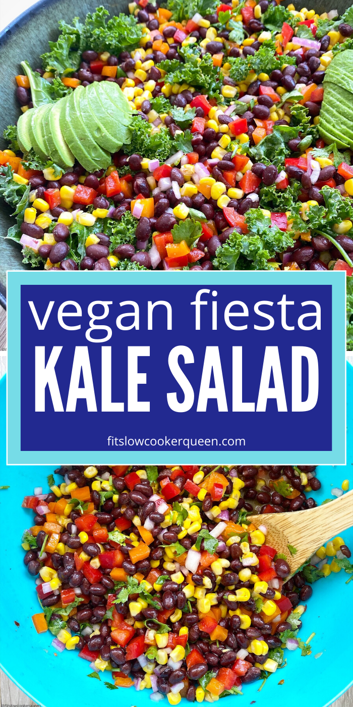 Fiesta Kale Salad (Vegan) + VIDEO
