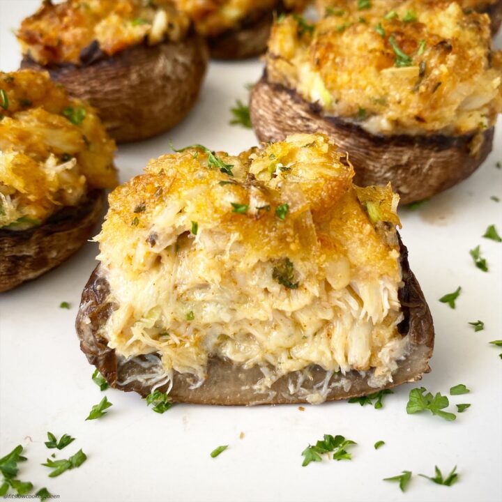 Image for Air Fryer Crab Stuffed Mushrooms + VIDEO