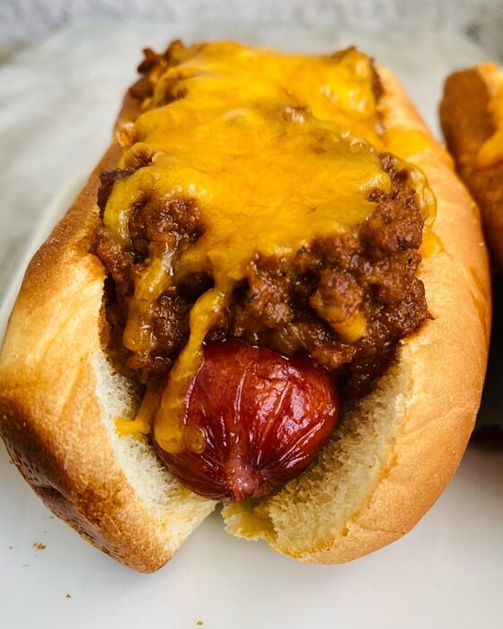 Air Fryer Chili Cheese Dogs + VIDEO Fit Slow Cooker Queen