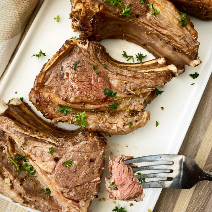 Image for Mediterranean Air Fryer Lamb Chops + VIDEO