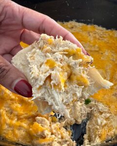 close up shot of the crab dip on bread